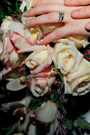 bouquet rose screziate
