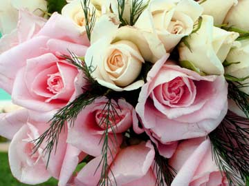 bouquet rose rosa e gialle