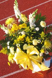 bouquet tondo giallo