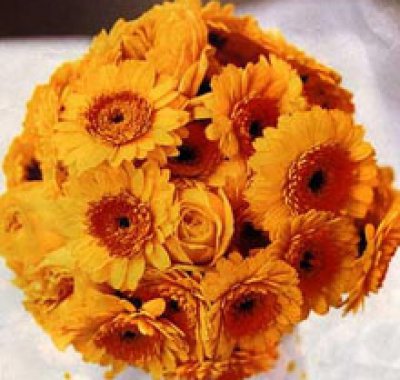 bouquet a palla arancione