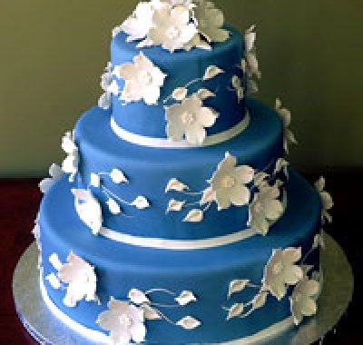 torta nuziale blu