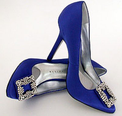 scarpe da sposa tema matrimonio blu