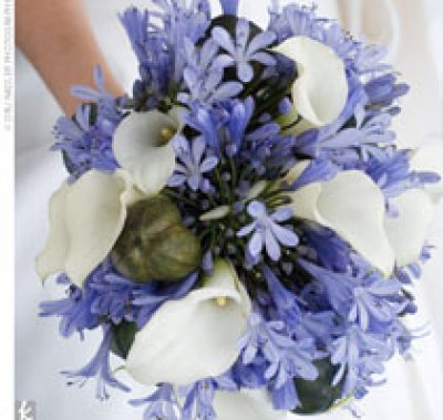 bouquet tema matrimonio in blu