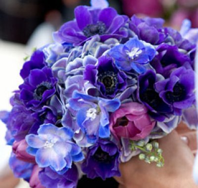 bouquet matrimonio blu