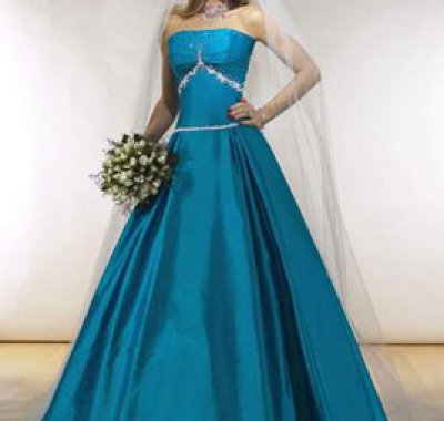 vestito sposa blu