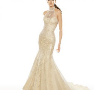 Abito da sposa tema matrimonio crema 