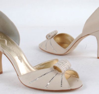 scarpe da sposa tema matrimonio crema
