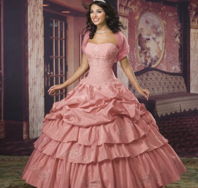 vestito sposa rosa