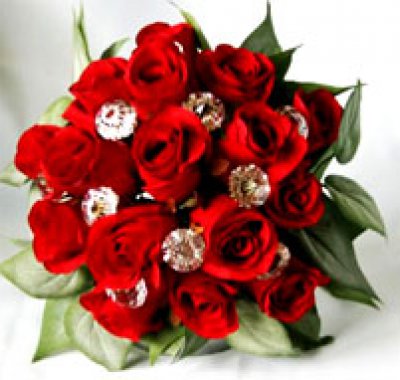 bouquet tema matrimonio in rosso