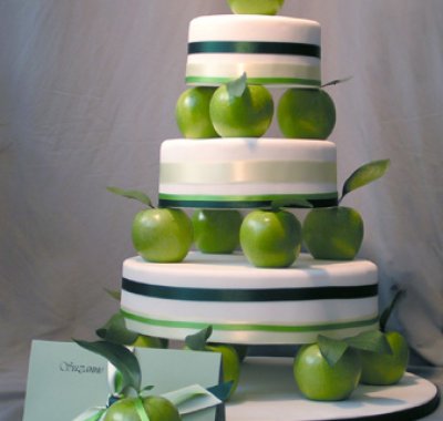 torta matrimonio frutta tema matrimonio in verde