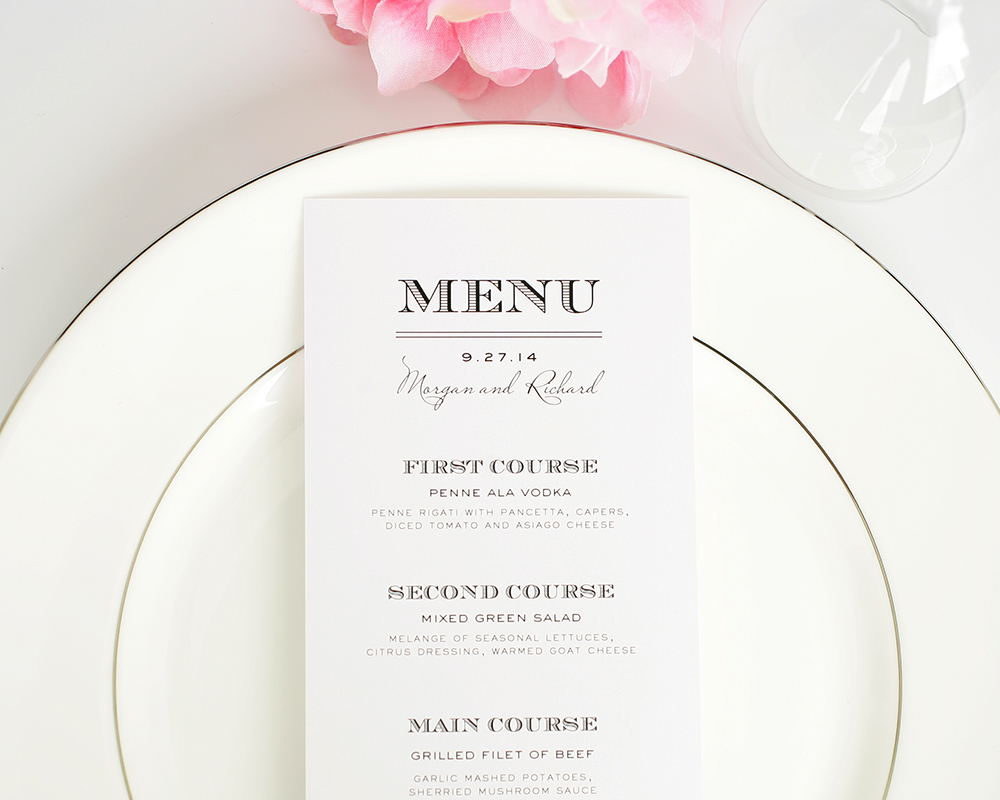 Idee Menu Matrimonio